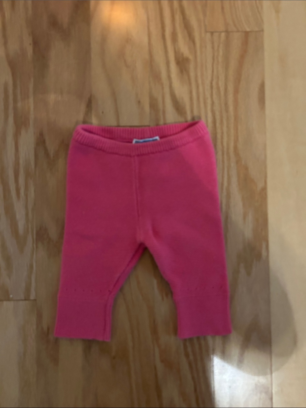 Jacadi Coral Pink Knit Baby Leggings